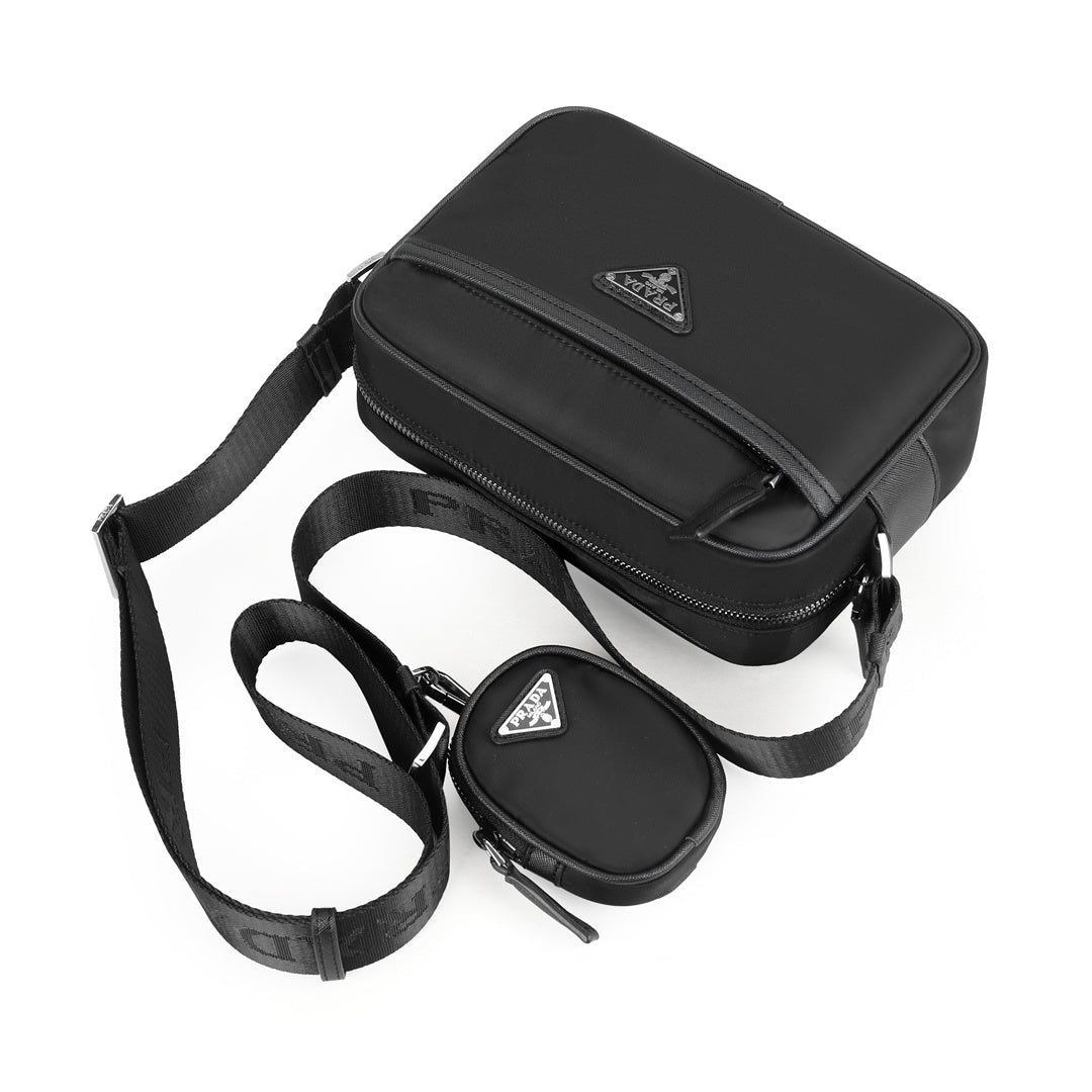 PRDA Re-Nylon camera-style shoulder bag